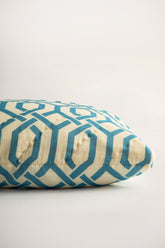 Lotus Geometrik Desen El Yapımı 2'li Yastık Kılıfı - uniqlooms.com